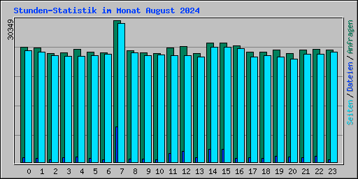 Stunden-Statistik im Monat August 2024